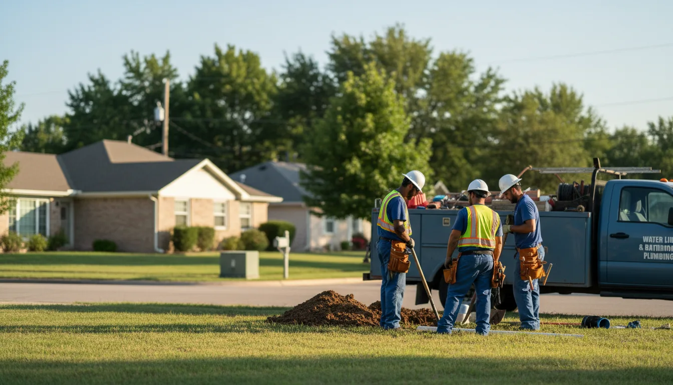 Residential water line and bathroom plumbing service in Waskom, TX
